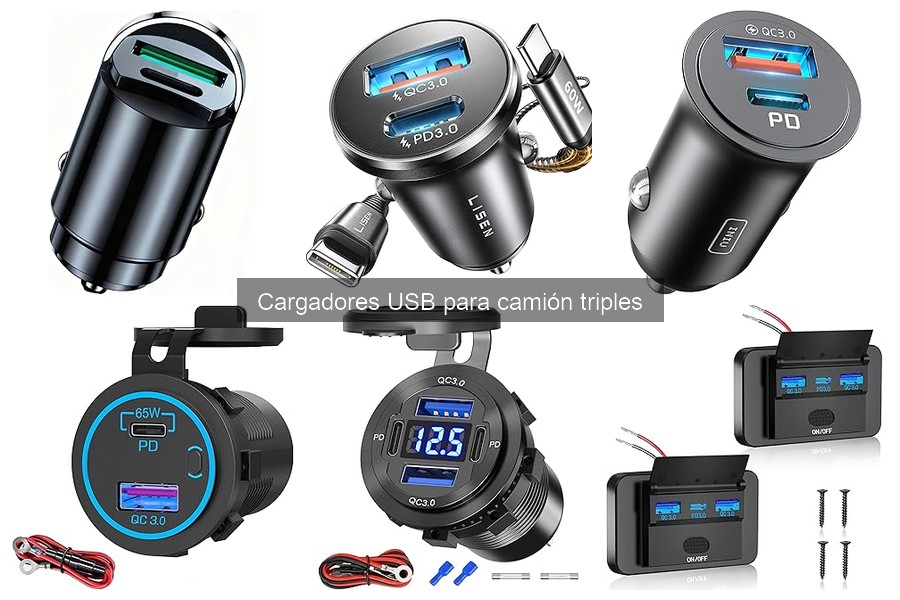 Comparativa: Cargadores USB triples vs dobles para camiones
