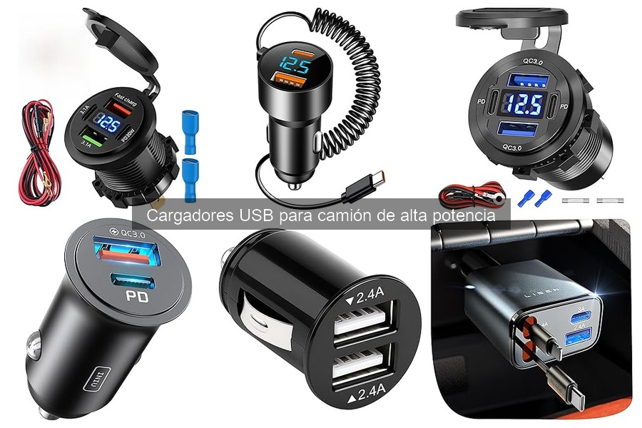 Comparativa de cargadores USB para camiones de alta potencia
