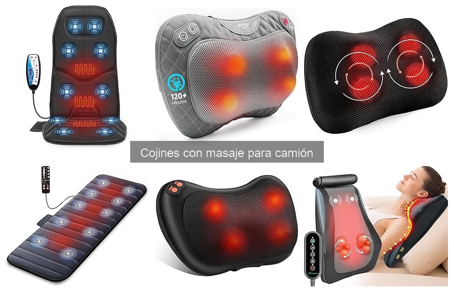 Comparativa de Funciones de Masaje en Cojines para Camiones