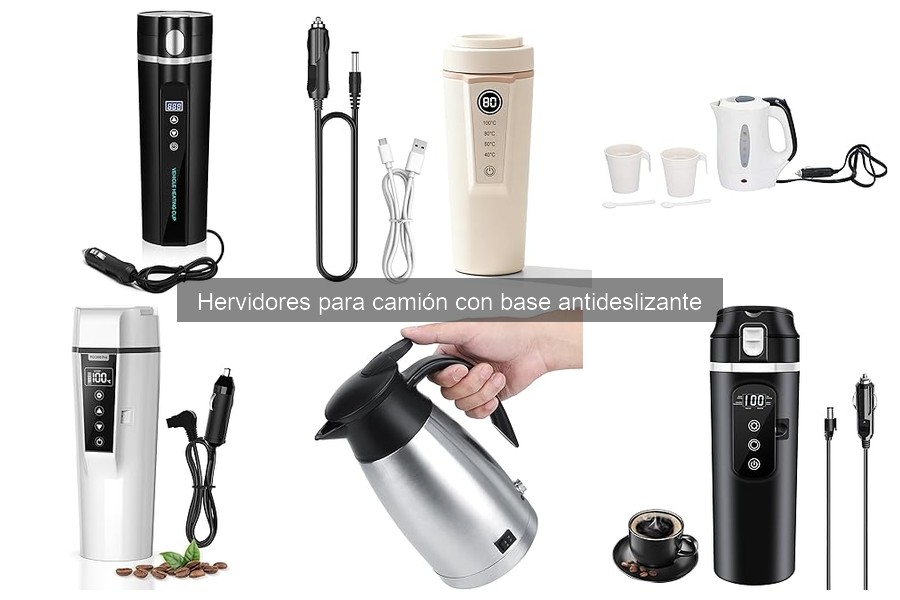 Comparativa de hervidores para camión con base antideslizante