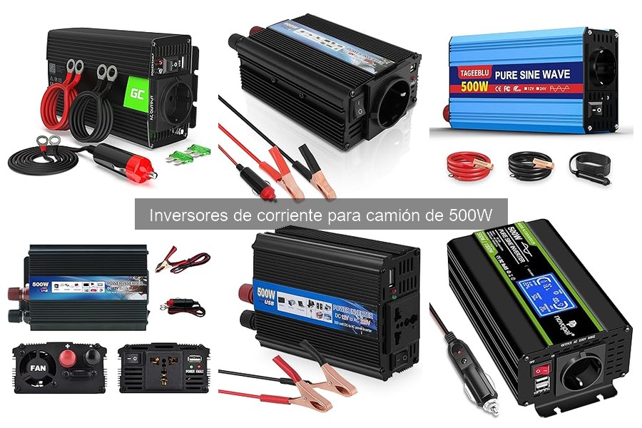 Comparativa de inversores de corriente de 500W para camiones