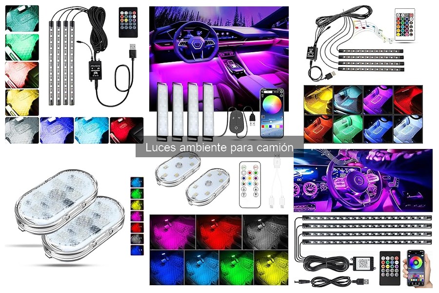 Comparativa de luces ambiente LED vs. fluorescentes para camión
