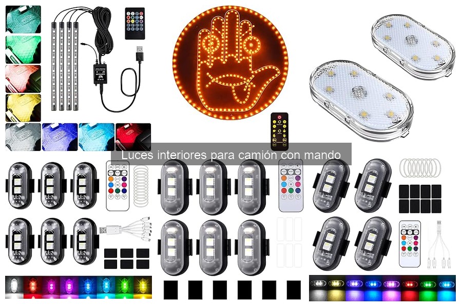Comparativa de luces interiores para camión con mando