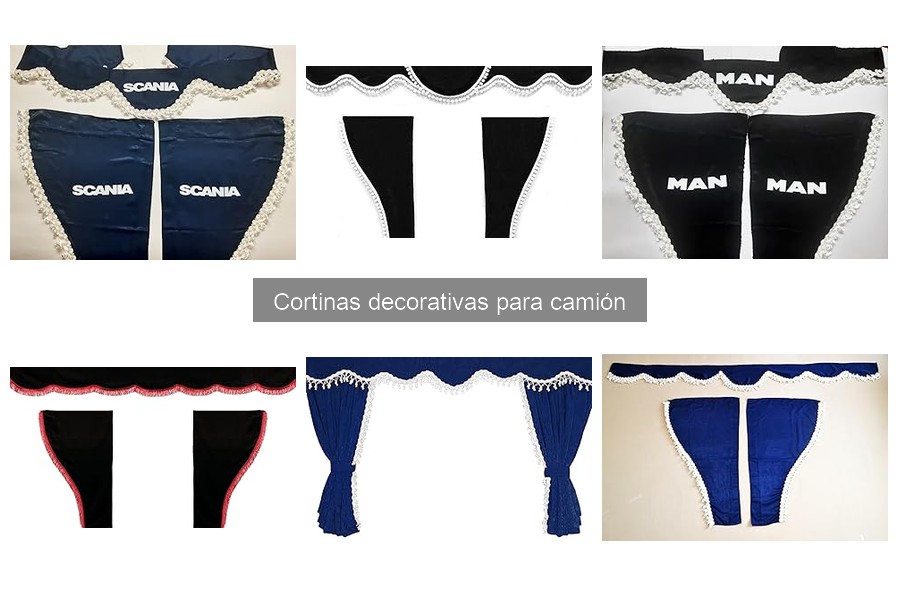 Comparativa de materiales en cortinas decorativas para camiones