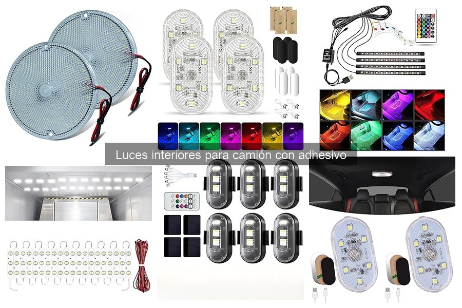 Comparativa: Luces interiores adhesivas vs. fijas para camiones