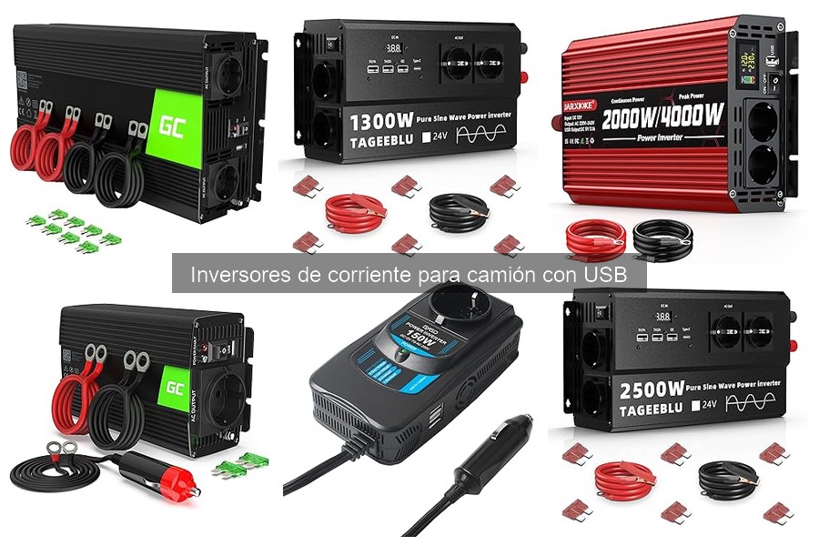 Guía de Instalación de Inversores de Corriente para Camión con USB