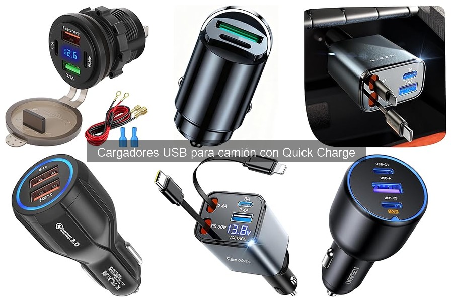 Guía para elegir cargadores USB Quick Charge para camiones