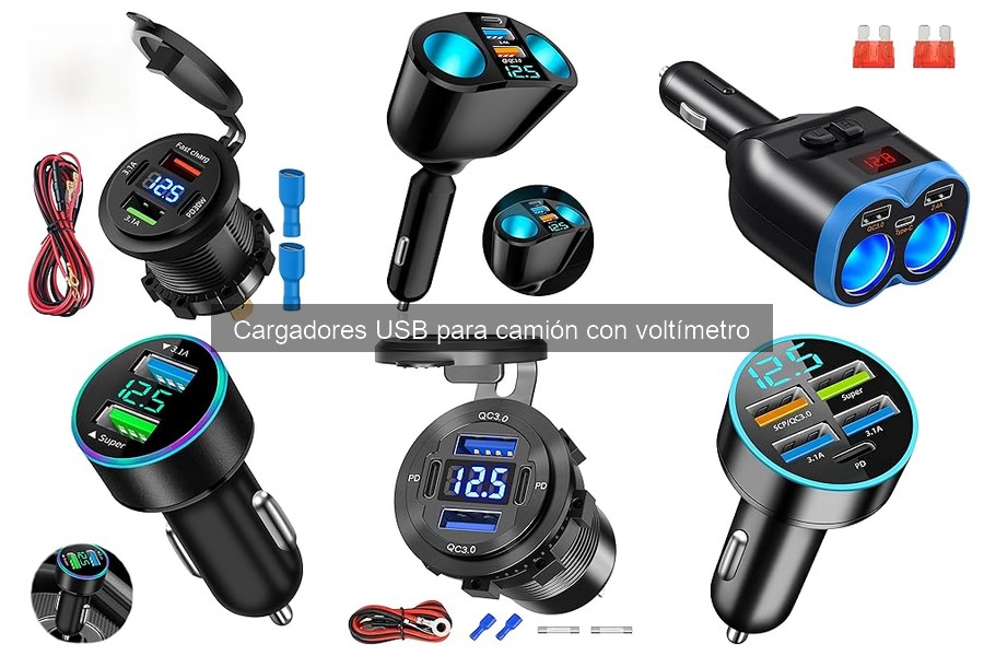 Mejores cargadores USB para camión con voltímetro 2023
