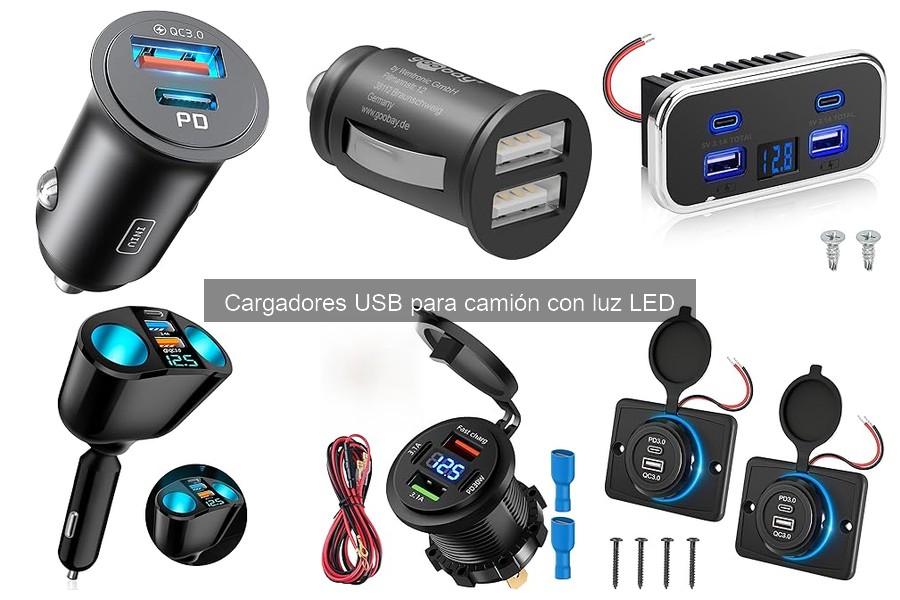 Mejores marcas de cargadores USB con luz LED para camiones