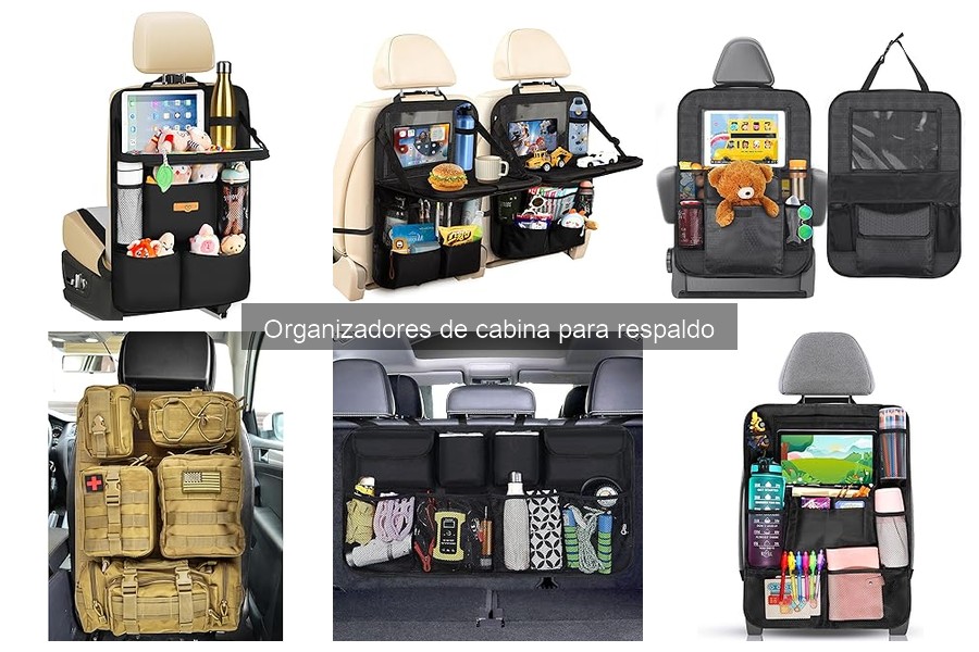 ¿Qué son los organizadores de cabina para respaldo?