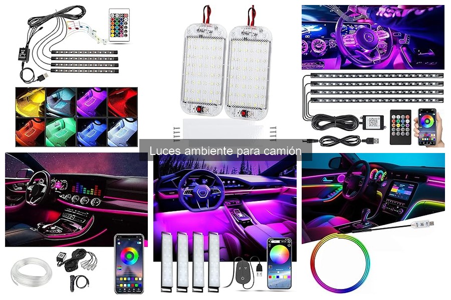 Tipos de luces ambiente para camión: LED y más