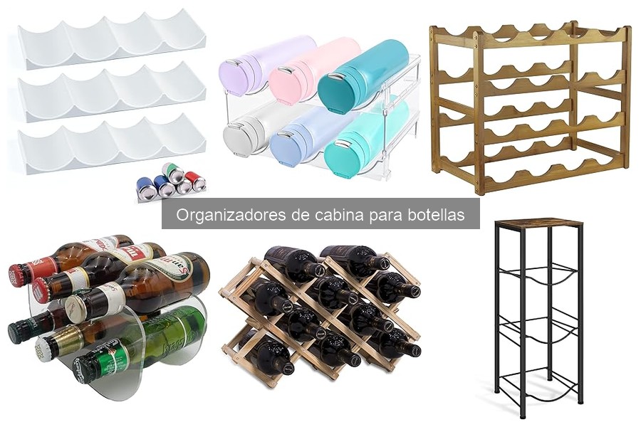 Tipos de organizadores de cabina para botellas de viaje